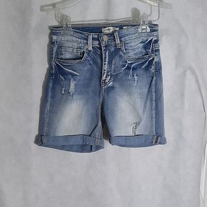 Indigo Rein distressed shorts